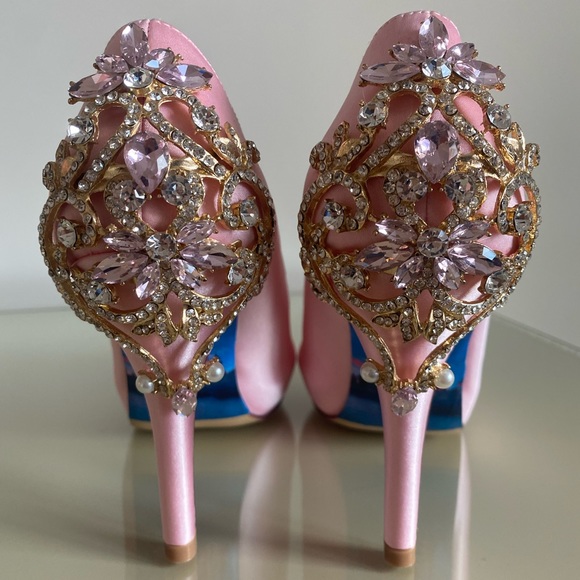 Disney Shoes - Custom Made pink Disney heals size 5 BNIB